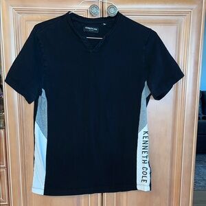 Kenneth Cole Black and Gray Men's Shirt